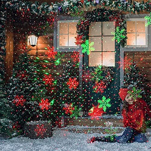 Noel Kar tanesi projektör ışıkları, USB Taşınabilir ayarlanabilir Noel dekorasyon ışıkları - (Merry Christmas A)