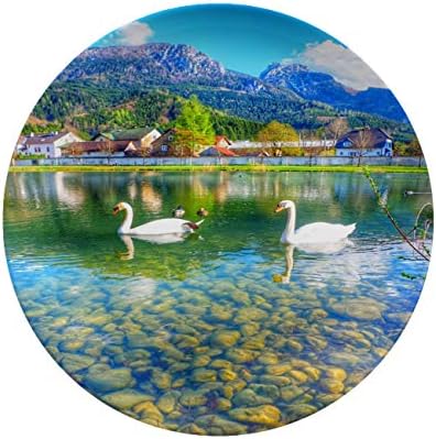 Porselen Yemek Tabağı Seti Kuğu Gölü Innsbruck Avusturya Restoran,Mutfak Ve Aile Partisi Kullanımı İçin Doğal Yemek Takımı Seti,