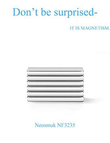Neosmuk NF3235 Kare Mıknatıslar, Neodimyum Nadir Toprak Dikdörtgen Kalıcı Mıknatıslar ile Destek Yapıştırıcı, Buzdolabı için