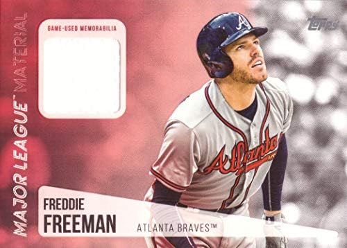 2019 Topps Major League Malzemeleri Emanetler MLM-FF Freddie Freeman Oyunu Yıpranmış Braves Jersey Beyzbol Kartı-Beyaz Jarse