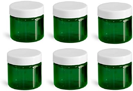 ADET 30-8 Oz Yeşil Plastik Kap Beyaz Kapak (8 oz)