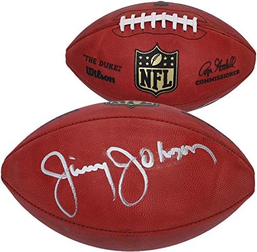 Jimmy Johnson Dallas Cowboys İmzalı Duke Pro Futbol-İmzalı Futbol Topları