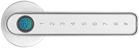 SMLJLQ Parmak İzi Kapı Elektrikli Kilit Akıllı Bluetooth Uyumlu Şifre Kolu Kilidi APP Kilidini Anahtarsız Giriş Çalışır (Renk: