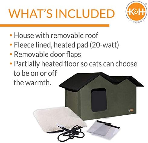 K & H Evcil Hayvan Ürünleri Açık Çok Kitty Evi Kedi Barınağı ısıtmalı veya ısıtılmamış