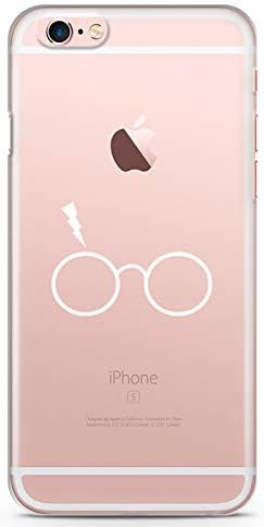 ZOKKO iPhone için kılıf 6 S Artı Harry Gözlük Şeffaf Yumuşak Beyaz Mürekkep