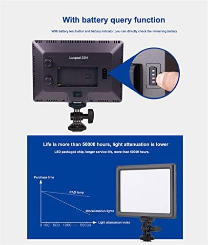 ZJDU LED video ışığı, mini Şarj Edilebilir Dahili Lityum pil 11 W/ Bi-Renk 3200 K-5600 K Taşınabilir Profesyonel Fotoğrafçılık