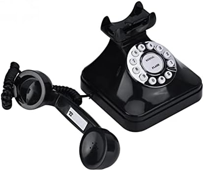 Qİaoob Vintage Retro Sabit Telefon ile Tekrar Arama Düğmesi, klasik Push-Düğme Kablolu Telefon Ofis Ev Oturma Odası Dekor için