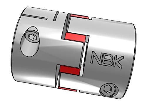 NBK MJC-95CS-RD-48-50 Çeneli Esnek Kaplin, Sıkma Tipi, Delik Çapları 48 mm ve 50 mm
