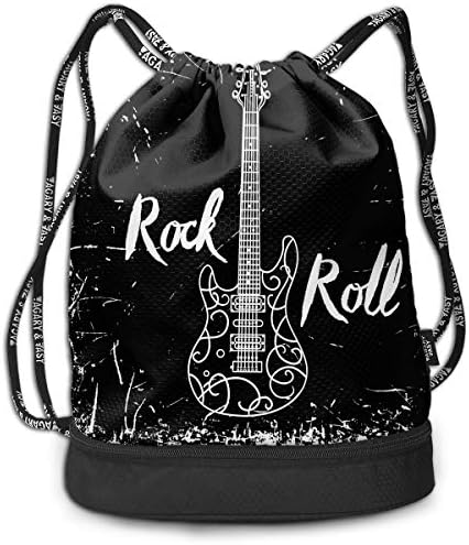 İpli Sırt Çantası Vintage Elektro Gitar Rock And Roll Omuz Çantaları