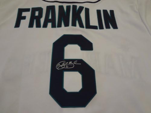 Nick Franklin İmzalı Seattle Mariners White Jersey W/PROOF, Nick'in Bizim için İmzaladığı Resim, Seattle Mariners, En İyi İhtimal,