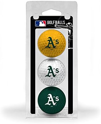 Takım Golf MLB Oakland Atletizm Düzenleme Boyutu Golf Topları, 3 Paket, Tam Renkli Dayanıklı Takım Baskısı