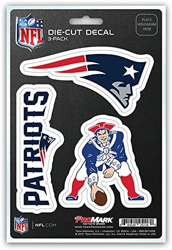 NFL New England Patriots Takım Çıkartması, 3'lü Paket