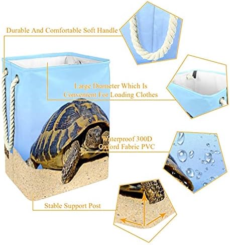 Inhomer Çamaşır Sepeti Kaplumbağa Katlanabilir çamaşır Sepetleri Firma Çamaşır Bin Giysi Saklama Organizasyon için Banyo Yatak