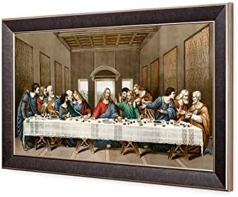 DECORARTS’ The Last Supper ' Leonardo Da Vinci Giclee, Klasik Kahverengi Çerçeveye Uyan Tuval Üzerine Basılmıştır. Toplam Boyutu