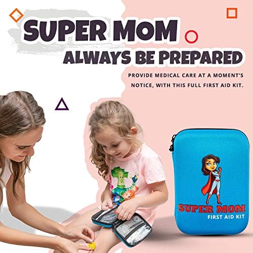 Süper Anne İlk Yardım Çantası, 85 Parça Set, Ev, Kamp, Araç, Acil Durum veya Seyahat Güvenliği için Kompakt ve Taşınabilir, Kesikleri,