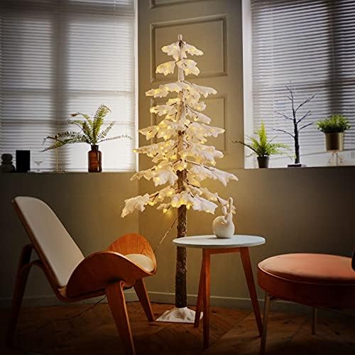 Fristmas 6FT Yapay Noel Dekoratif Ağacı 146 LED Işıklı Önceden aydınlatılmış Sıcak Beyaz Işıklı Ev, Bahçe, Parti, Düğün, İç Mekan,