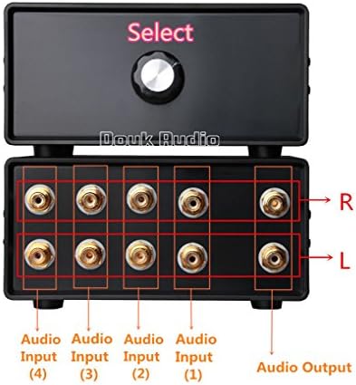Nobsound Pasif Stereo 4 (1)-IN-1 (4) - OUT RCA tek ses dağıtıcı kablosu / Switcher Seçici DIY
