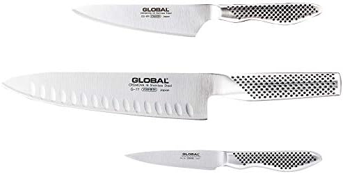 Küresel 3 parçalı Paslanmaz Çelik Bıçak Seti