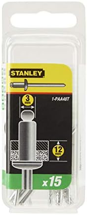 Stanley 1-PAA48T 1-PAA48 Alüminyum Perçinler Uzun 3mm (15), Gümüş, 15 Adet Set