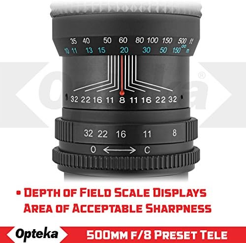 Opteka 500mm f / 8 Manuel Telefoto canon lensi EOS 80D, 77D, 70D, 60D, 7D, 6D, 5D, 5Ds, Rebel T7i, T7s, T6i, T6s, T5i, T5, T4i,