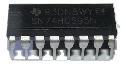 Texas Instruments SN74HC595N 8-Bit Vardiya Kayıtları , 3 Durumlu Çıkış Kayıtları, Plastik Daldırma Tüpü, 19,3 mm U x 6,35 mm