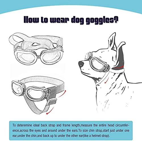 JDYC Gözlük Koruma Gözlükleri Köpek Güneş Gözlüğü Mini Sevimli Moda Rüzgar Geçirmez Anti-Sis Su Geçirmez güneş gözlüğü (Mavi)
