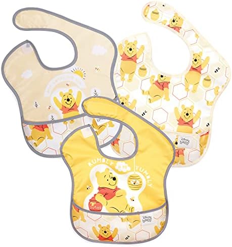 Bumkins SuperBib, Bebek Önlüğü, Su Geçirmez Kumaş, 6-24 Aylık Bebekler ve Küçük Çocuklar için Uygundur-Disney Winnie The Pooh