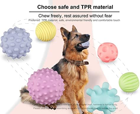 YARCHONN Gıcırtılı Oyuncak Topları Çiğneme Köpekler için, 6 Paketleri Dayanıklı Çiğnemek Oyuncaklar Topları, Kabarık Yüzen İyi