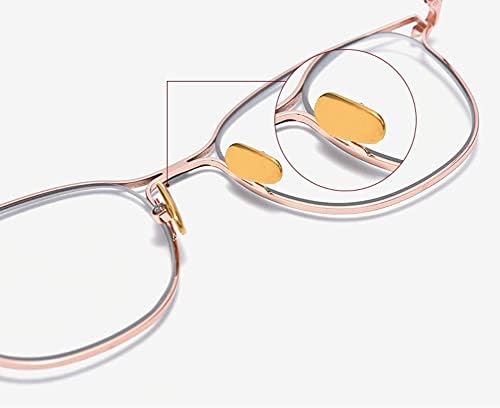 2 Pairs Seramik Gözlük Burun Yastıkları Miyopi Gözlük Vida Tipi Burun Pedi Aksesuarları-Gül Altın