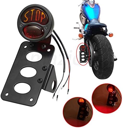 Amazıcha Motosiklet LED kuyruk ışık Fren arka ışık 1 yan dağı plaka braketi ıçin Uyumlu Harley Sporster Bobber Chopper Sportster