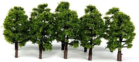 NC 20 Adet 8 CM Mini Modeli Ağaçları Mikro Peyzaj Dekor Tren Düzeni Aksesuarları DIY Yeşil