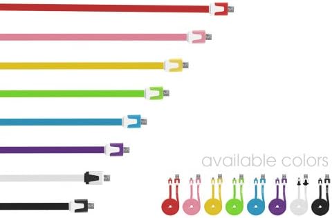Çello 4 Feet. Samsung S3 S4 S5 için Düz Tel Mikro USB Şarj/Veri Kablosu, Not 1 2 3 HTC One LG G2 Nexus 5, Motorola Nokia LG Akıllı