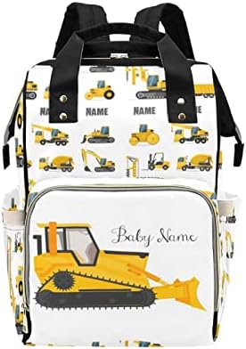 Özel Mühendislik araç - Kazı makineleri Bezi Çanta ile Adı, Kişiselleştirilmiş Erkek Bebek Bezi Çantaları, sırt Çantası için