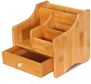 HomDSım Ofis bambu masa düzenleyici makyaj saklama kutusu Masaüstü|Masa|Tezgah Mutfak veya Çalışma Alanı