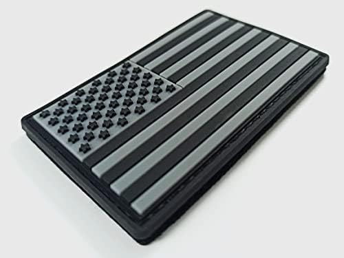 JBCD 2 Paketi Tüm Siyah Amerikan Bayrakları Yama ABD Bayrağı Yamalar PVC Taktik Yama Gurur Kauçuk Bayrak Yama için Sırt Çantası