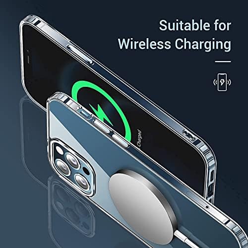 Elando Crystal Clear Kılıf iPhone 12/12 Pro ile Uyumlu, Sararmayan Darbeye Dayanıklı Koruyucu Telefon Kılıfı İnce İnce, 6.1 inç