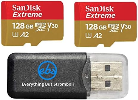 SanDisk Extreme microSD Kart 128 GB Hafıza Kartı (İki Paket) DJI Hava 2 S Drone için (SDSQXA1-128G-GN6MN) 4 K Video Hızı V30