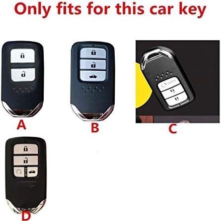 HEZHOUJI Araba Anahtarı Koruyucu Kılıf Kapak ıçin Honda Hrv Civic 2017 Accord 2003-2007 Cr - v Freed Pilot Aksesuarları, B, Siyah