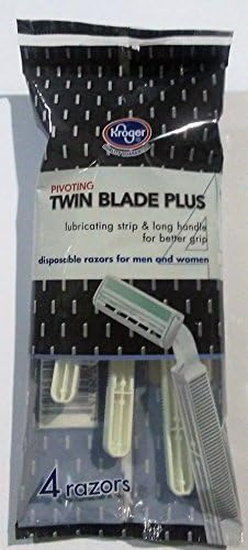 Erkekler ve Kadınlar için 4 Paket İkiz Bıçak Artı Tek Kullanımlık Jilet