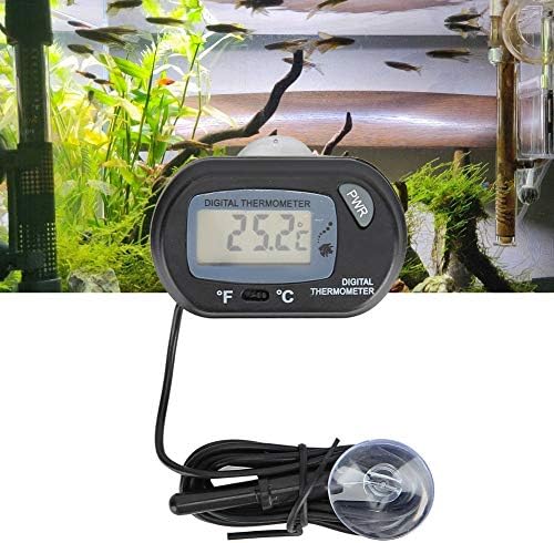 zHONgRT Dijital Akvaryum Termometresi, Balık Tankı için Vantuzlu Elektronik Balık Tankı Su Termometresi