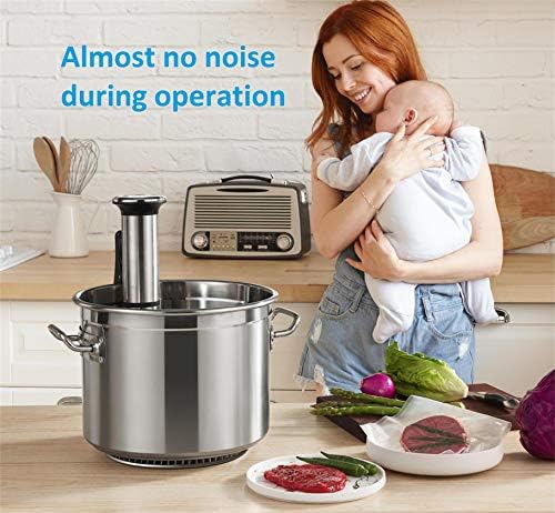 Sous Vide Ocak, Hassas Sıcaklık ve Zamanlayıcı Kontrollü Hassas Pişirme Makinesi, IPX7 Su geçirmez, Ultra sessiz, 1000 Watt,