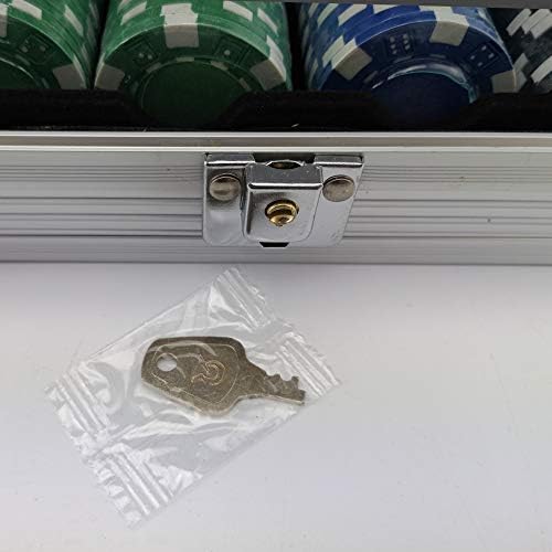 Tradeopıa Premium 500 Parça 11.5 Gram Casino Poker Chip seti ile 2 Kart Güverte, 5 Zar ve Alüminyum Kasa Texas Holdem Blackjack