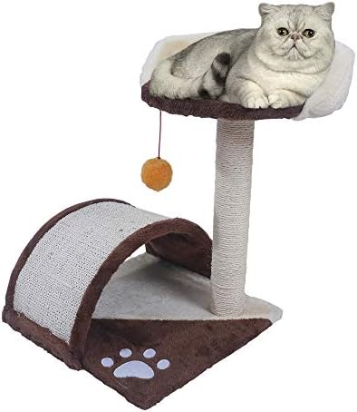 PinnacleT1 Kedi Ağacı Hamak, Hamak Yatağı ve Tırmalama Direği ile 19 inç Kedi Kınamak Ağacı Kulesi