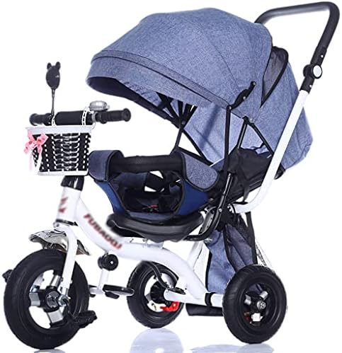 Bebek Arabası Arabası Hafif Katlanır Puset, İki yönlü Uzanabilir ve Üç Tekerlekli Bisikletlere Oturabilir, Bebek Bisikletleri,