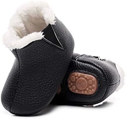 Bebek Kız Erkek Çizmeler Anti-Skid Sıcak Kış Patik Ayak Bileği Prim Moccasins Toddler Firstwalker
