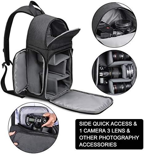 CADEN DSLR Kamera Sling Çanta Sırt Çantası Su Geçirmez, Kamera Çantası Sling Sırt Çantası ile Tripod Tutucu, yan Erişim ve Modüler