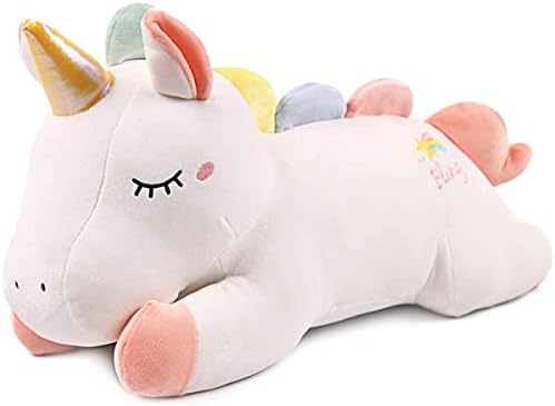 23.6 Sevimli Dev Dolması Unicorn Peluş: Yumuşak Hayvan Hugging Yastık, Büyük Vücut Squishy Plushie, Büyük Sevgililer Hediyeler