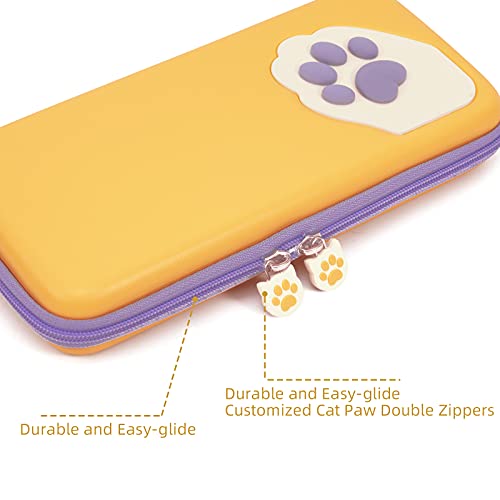 Geekshare Sevimli Kedi Pençe Kılıf ile Uyumlu Nintendo Anahtarı / Anahtarı OLED-Taşınabilir Hardshell İnce Seyahat Taşıma Çantası