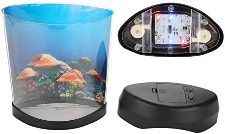 eboxer - 1 Mini Balık Tankı, Mood Lambası Akvaryum, LED Aydınlatma, Ofis Masaları için, Yatak Odası