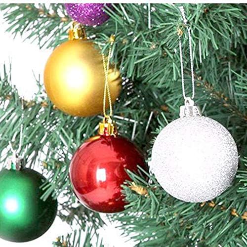 Joyfeel 24 adet Noel Topları Dekorasyon Seti Varil Mini Noel Baubles Noel Ağacı Kolye Hediyeler Noel Asılı Top Süsler Noel Topları